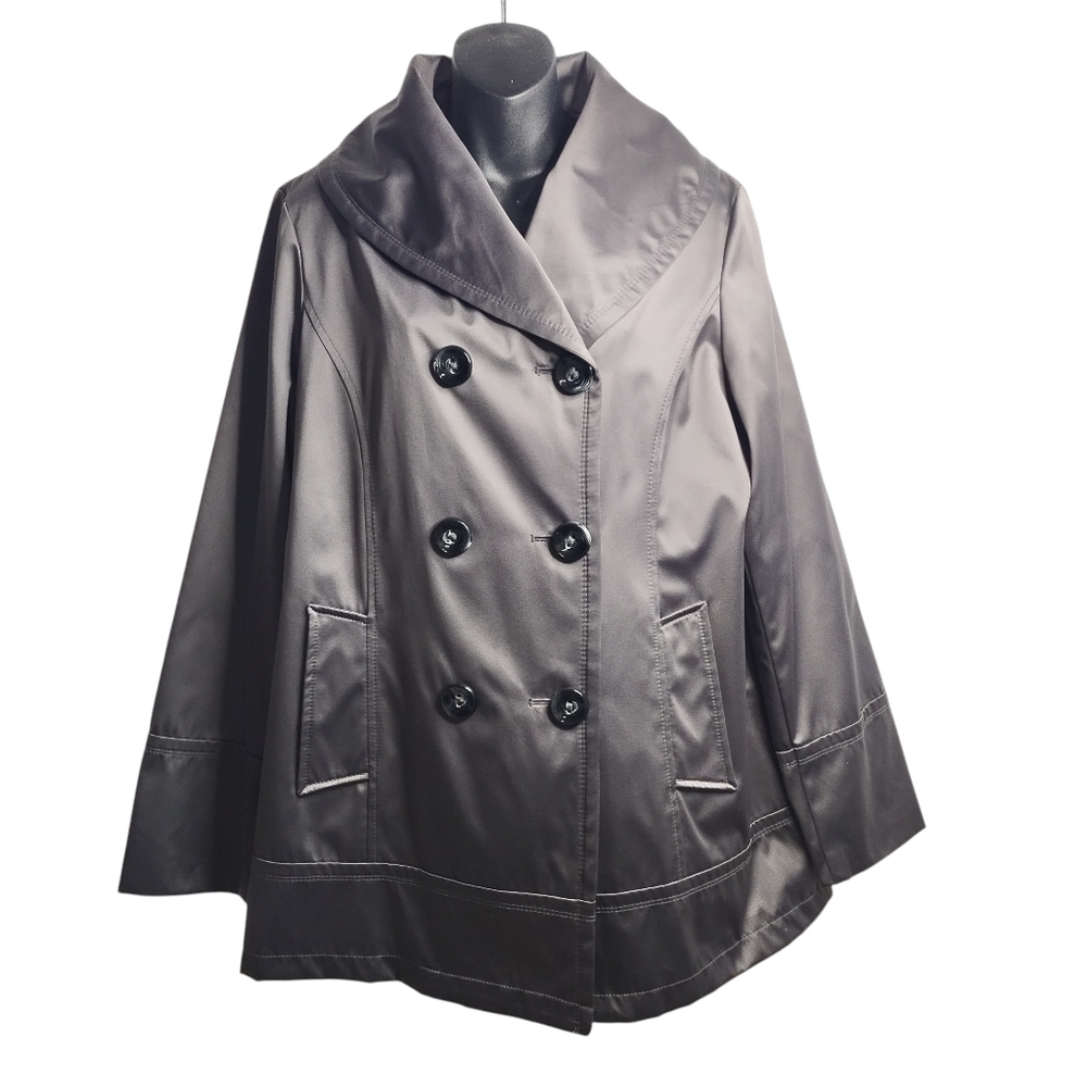 Apt. 9 Women’s Jacket Double Breasted Shawl Collar Charcoal Size XL